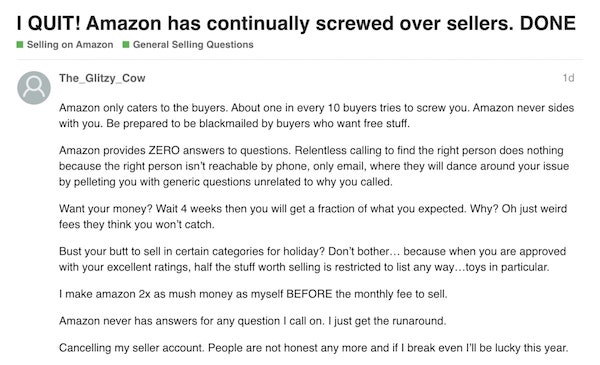 amazon keeps banning and blocking sellers